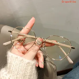 Korean Style Eyeglass Frame For Girls, Blue Light Blocking Lenses Suitable For Students Daily Wear