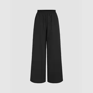Cider [2 colors, size 2-10] Solid Elastic Wide Leg Trousers