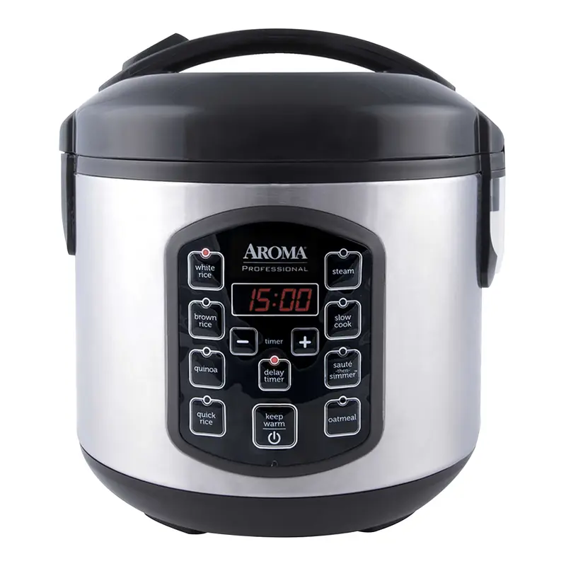 AROMA Compact Corded Digital Rice Cooker (ARC-954SBD) - 2L/2.5QT, 4 Cups Raw/8 Cups Cooked Rice, Safety Lock Lid, Multi-Cooking, 1-Pot Daily Meals, Affordable Quality, Cool-Touch Handles, Easy to Clean, For Families, 1-Year Warranty
