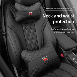 Car Seat Neck Pillow Headrest Lumbar Waist Support Cushion For Nissan GTR Rogue Pathfinder X-Trail Note Qashqai Juke Patrol Leaf