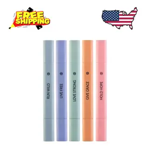 Bible Highlighters Assorted Colors, 5 Pack No Bleed Dual Tip Aesthetic Pastel
