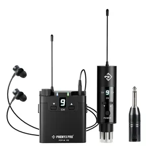 Phenyx Pro UHF Wireless in-Ear Monitor System, Professional  Audio  IEM System w/Stereo Monitoring, 16 Frequencies, 200 ft Range, Transmitter & Beltpack Receiver for Studio, Bands, Live Performance (PDP-M)