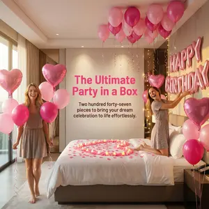 Balloon Arch Kit,247pcs/set MixedColor Balloon Set, Romantic DecorativeBalloon for Birthday Wedding BabyShower Party,Party Supplies