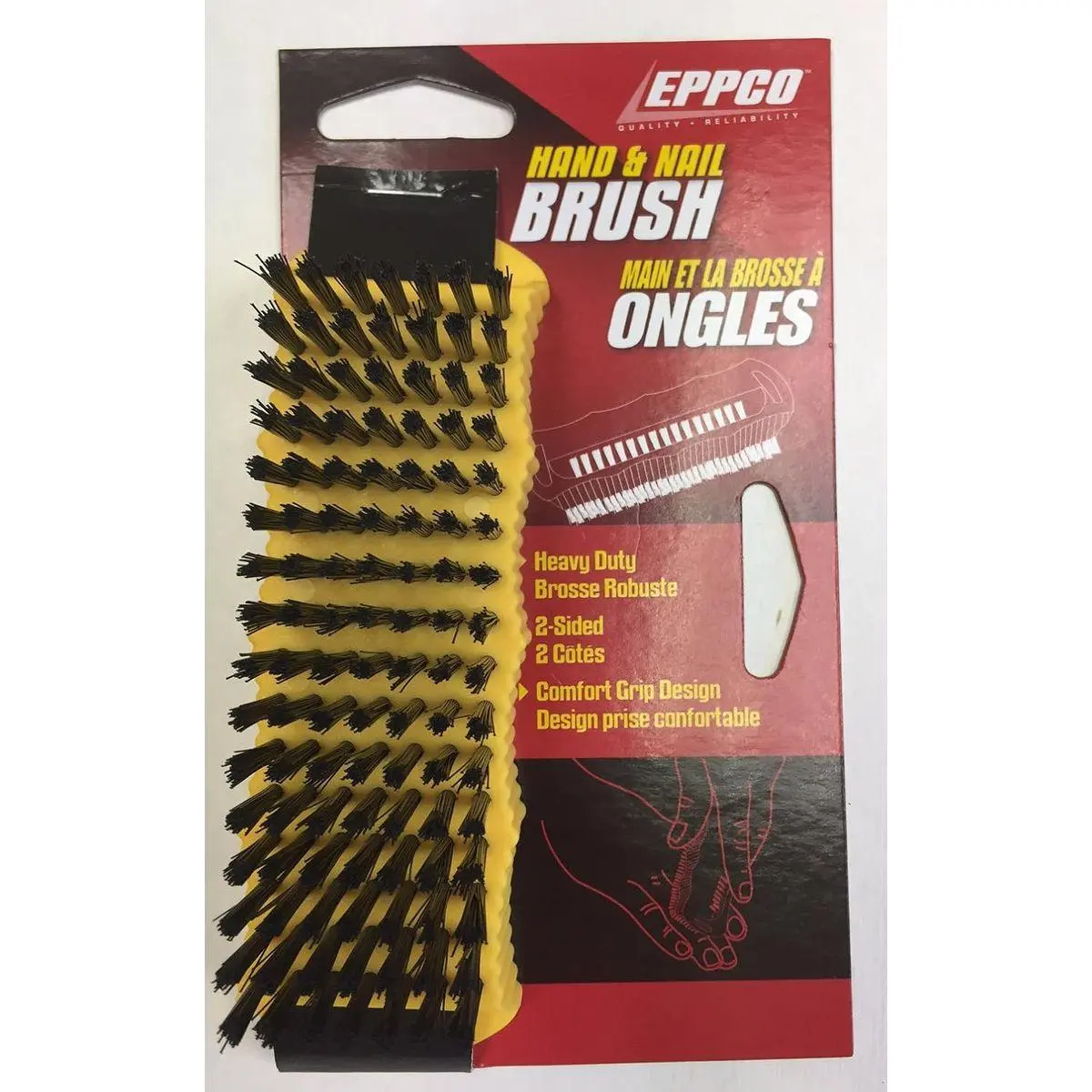 EPPCO Heavy Duty Two-Sided Hand and Nail Scrub Brush Fingernail Scrubber Brushes to Clean Under Nails and Hands