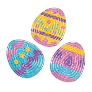 24-Pc Mini Dyed Easter Egg Maze Puzzles - Kids’ Game, Party Bag Filler, Community Event Handout, Holiday Gift