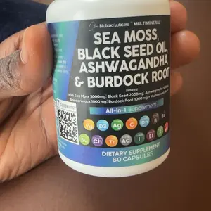 Product Review of Clean Nutraceuticals Sea Moss, Black Seed Oil, Ashwagandha, Turmeric, Bladderwrack, Burdock, Vitamin C, Vitamin D3 with Elderberry Manuka Supplement Capsules – MultiMineral from C**e K**7