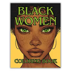 Black Women Coloring Book: Beautiful Coloring Book, 34 Portraits of Slaying Black Beauties Strength Art