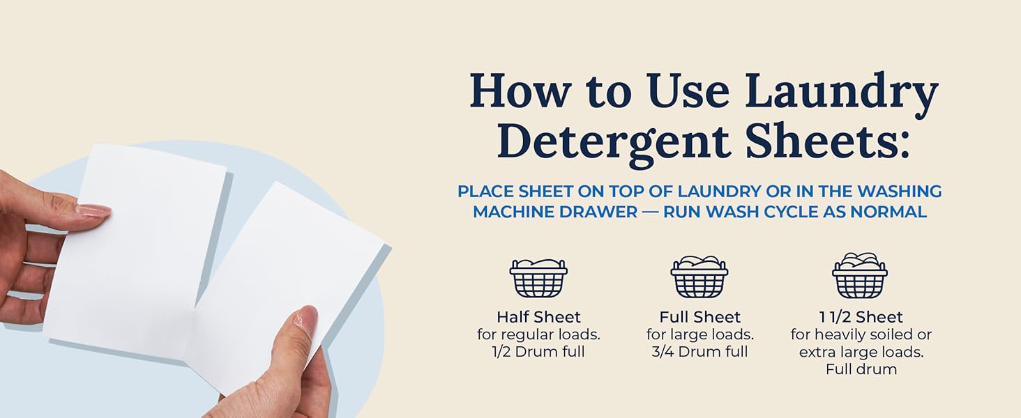 Miss Mouth's Messy Eater Laundry Detergent Sheets - 30 sheets - Clean and Hypoallergenic for Sensitive Skin, Pediatrician & Dermatologist Tested, Fragrance Free