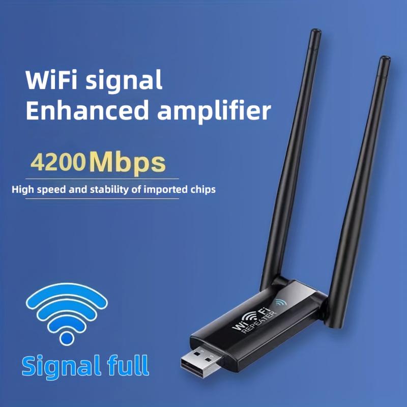 Wireless WiFi Signal Booster |       300Mbps High Speed 2.4GHz USB Repeater |     Plug and play, quick setup |     Portable Indoor Hotspot Extender for Office |     Enhanced Range and Speed |     Fashionable black design with dual antennas |       US stan