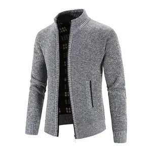 Men's Winter Jacket Pocket Zipper Mock Neck Heated Jacket, Streetwear?Classic Slim Long Sleeve Thermal Outerwear for Fall & Winter, Cold Weather Gear