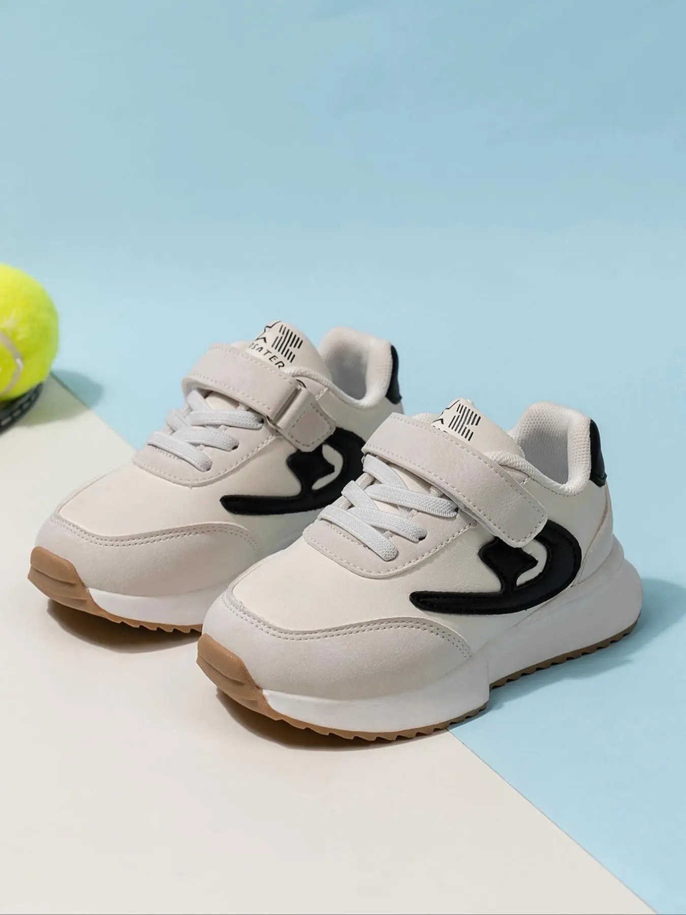 Toddler Boy's Patchwork Velcro Design Sneakers, Casual Comfortable Sports Running Shoes, All-match Basic Casual Trainer Shoes for Daily Wear