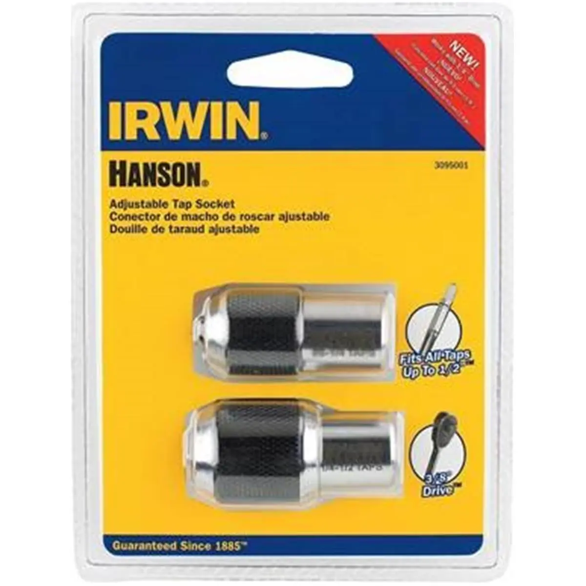 Irwin Hanson 3095001 2Pc Adj Tap Socket Set Adjustable Tap Socket Set