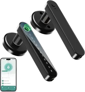 Fingerprint Door Lock with Keypad Smart Keyless Entry Door Lock with Handle for Home Hotel Office Apartment Bedroom