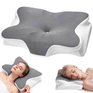 Cooling Memory Neck Pillow Slow Rebound Neckprotection Memory Foam Space Material Cervical Pillowmemory Pillow Comfortable#Cervical Pillow#Pillow#Memory Pillow