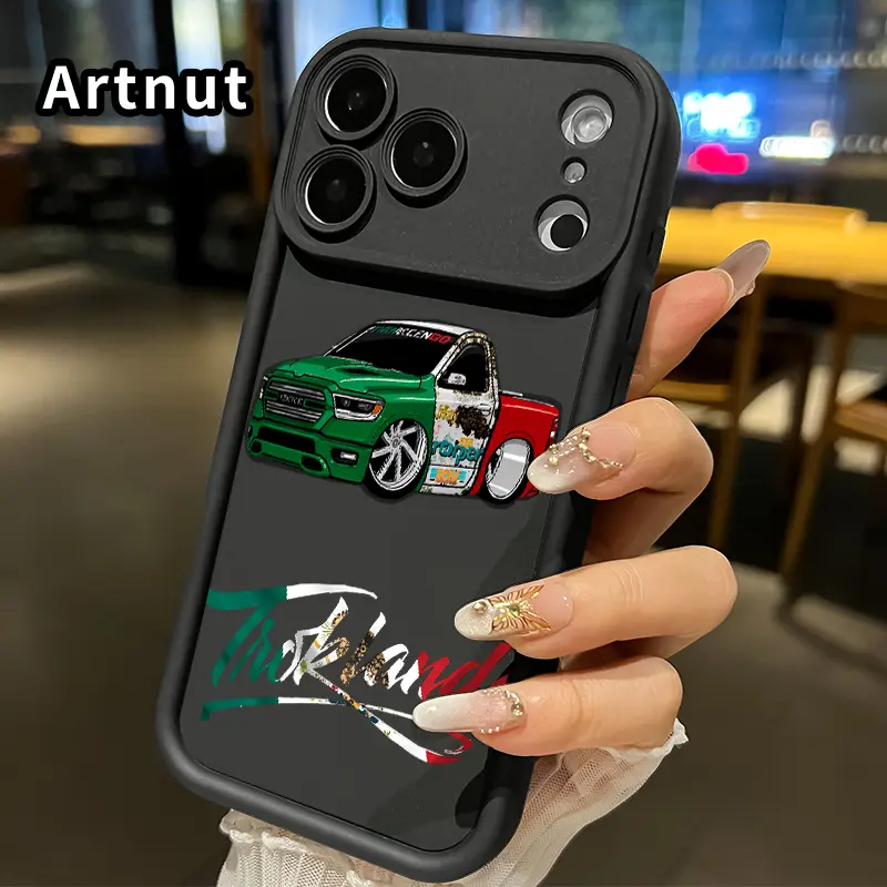 Trueland Dodge Truck Phone Case for iPhone 17 Pro Max 16 Plus 15 14 13 12 11 Air E Shockproof Non Slip Military-Grade Protection Silicone Cover