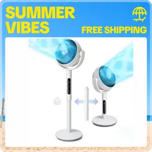 LEVOIT Corebreeze R432 circulator Fan for Home Standing Oscillating with Whole Room Airflow Remote 82ft Range 20dB Quiet 908CFM DC Motor 9 Speeds Sensor Timer Pedestal & Tabletop Mode mothersdaygift, Personal Cooling Fan, Summer Vibes, Oscillating Cooling