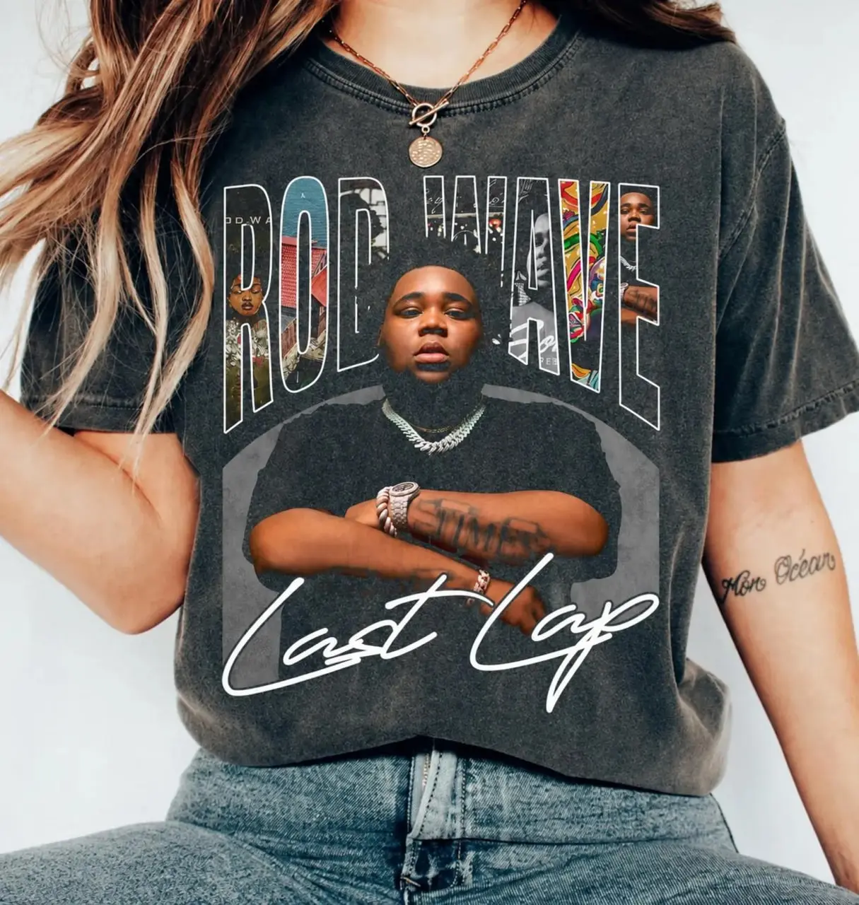 Rod Wave Shirt Don't Look Down Tour Rap T-Shirt, Hip Hop Graphic T-Shirt, Retro Concert Merch Oversized Streetwear Rapper Fan Gift Top