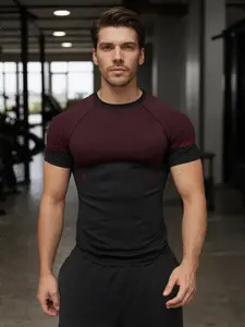 Men's High Elasticity Running Training Sports T-Shirt, Tight-Fitting Cycling Shirt, Muscle Shark Design, New Fitness Tee, Athletic Fit,Quality Dissatisfaction Guarantee: Hassle-Free Refund