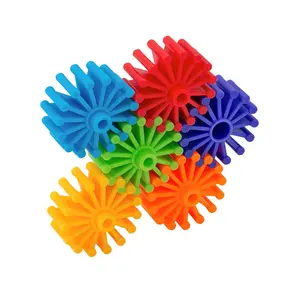 Bulk 100 Pc. Mini Connecting Gear Shapes Building Blocks Set