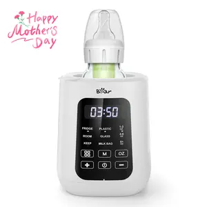 Bear Baby Bottle Warmer, mothersdaygift Milk Warmer Breastmilk Bag Formula Fast Warming for New Born Baby Bottles, 6 Oz with Time Temp Control Automatic Shut Off at Home Use