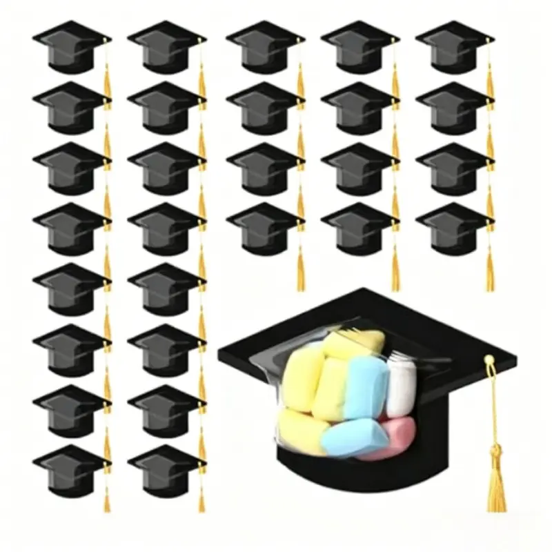 10/30 Pcs Graduation Cap Candy Box 2026 Class Grad Candy Dome Greeting Card Gift Surprise Gifts with Tassel Chocolate Holder for Friend Students Teachers School Party Favors Candy Holder Graduation Gifts Gift Boxes Supplies Gift Package