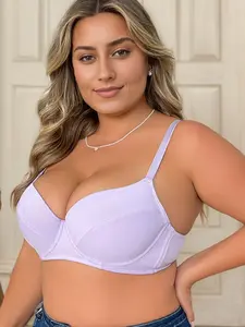 Women's Sexy Big Size Bra Adjustable Push-Up Underwear with Steel Ring, Loose Fit Max Support Lingerie for All Seasons