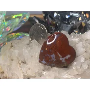 Red Moss Agate Hearts