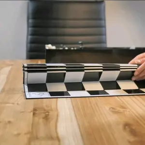 Think of Blue Folding Chess Board with 34 Pieces - Tournament Style Board 1