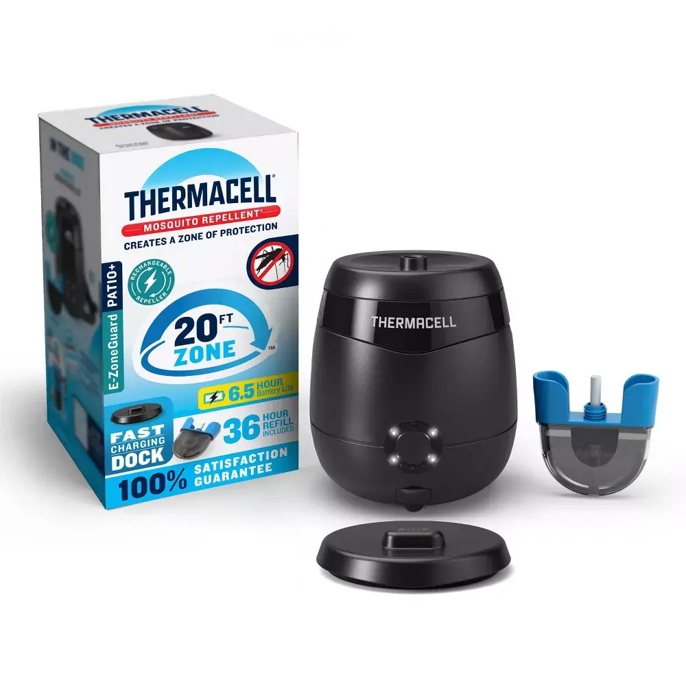 Thermacell E-ZoneGuard Patio + Rechargeable Mosquito Repeller + Fast Charging Dock with 36-Hr Refill and 6.5-Hr Battery