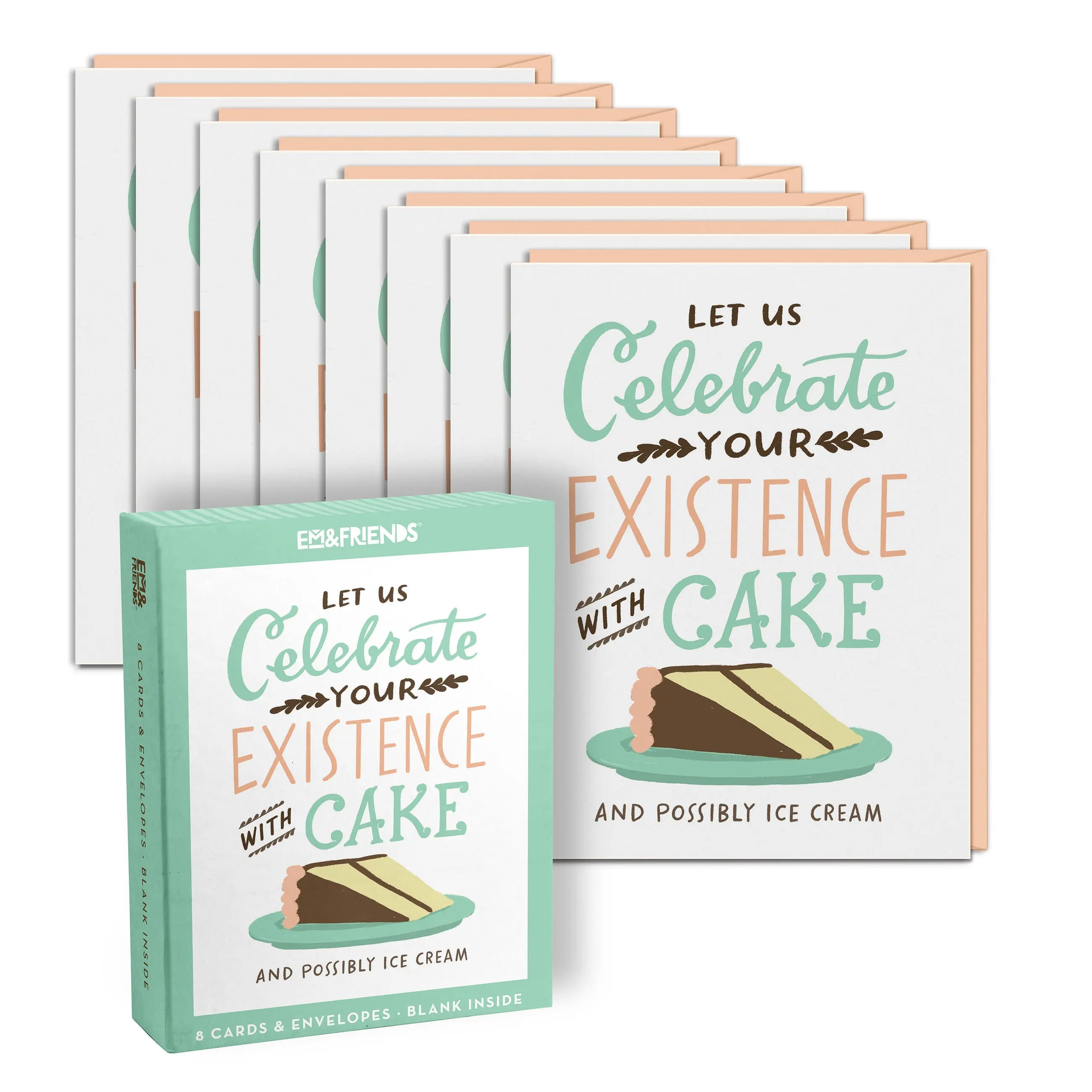 Celebrate With Cake Birthday Cards (Box of 8 Birthday Cards With Envelopes) Celebrate With Cake Birthday Cards (Box of 8 Birthday Cards With Envelopes)