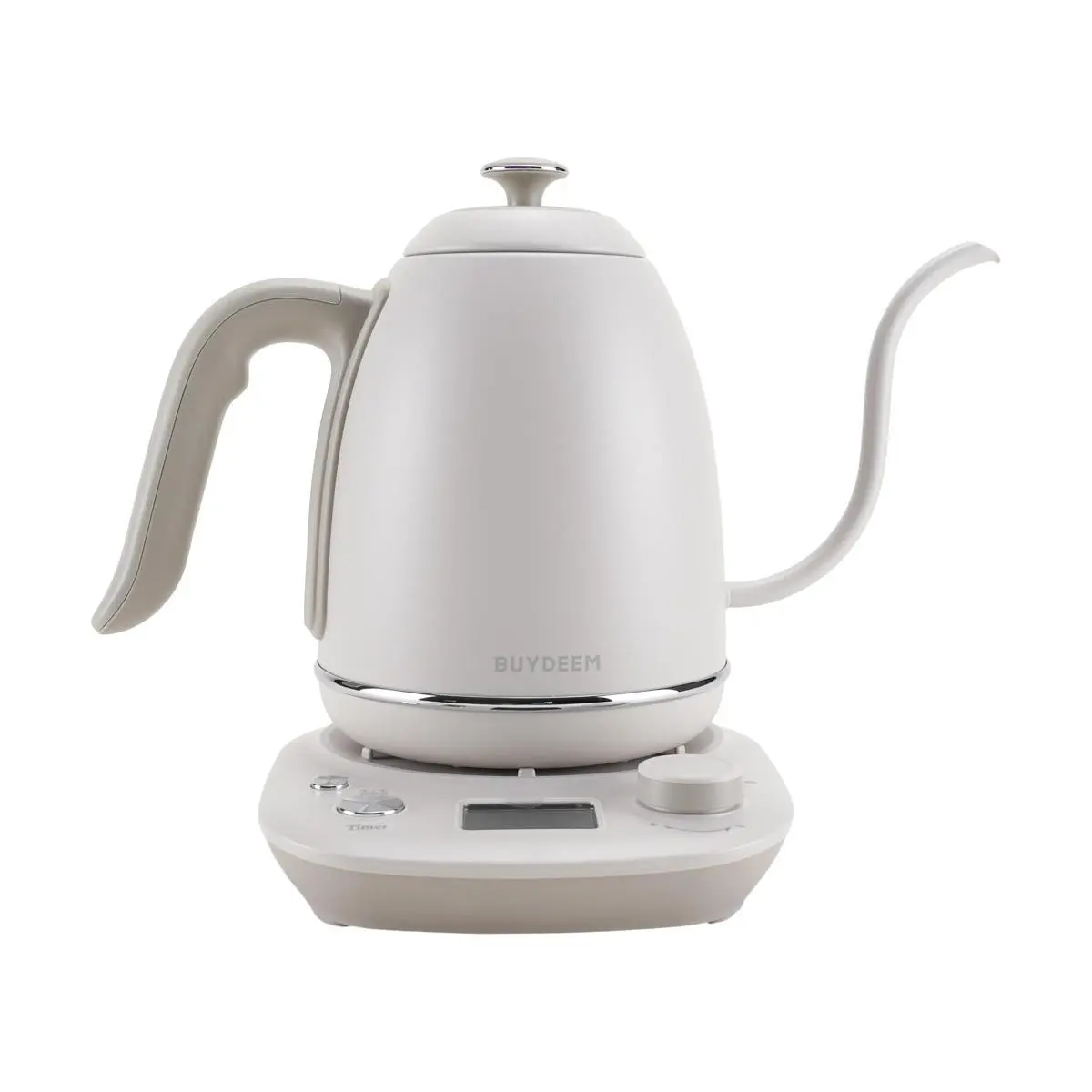 BUYDEEM Electric Gooseneck Kettle - Temperature Control Kettle with Curved Spout, Gooseneck Shape, 800ml Oatmeal White - $6 Off, Now $113.99 for Perfect Pour Over Coffee