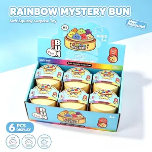 Dumpling Squishy Stress Relief Toy, Soft TPR Squeeze Toy in Steamer Box Packaging, Cute Kawaii Fidget Toy for Kids, Teens & Anime Lovers, Summer Gift Idea