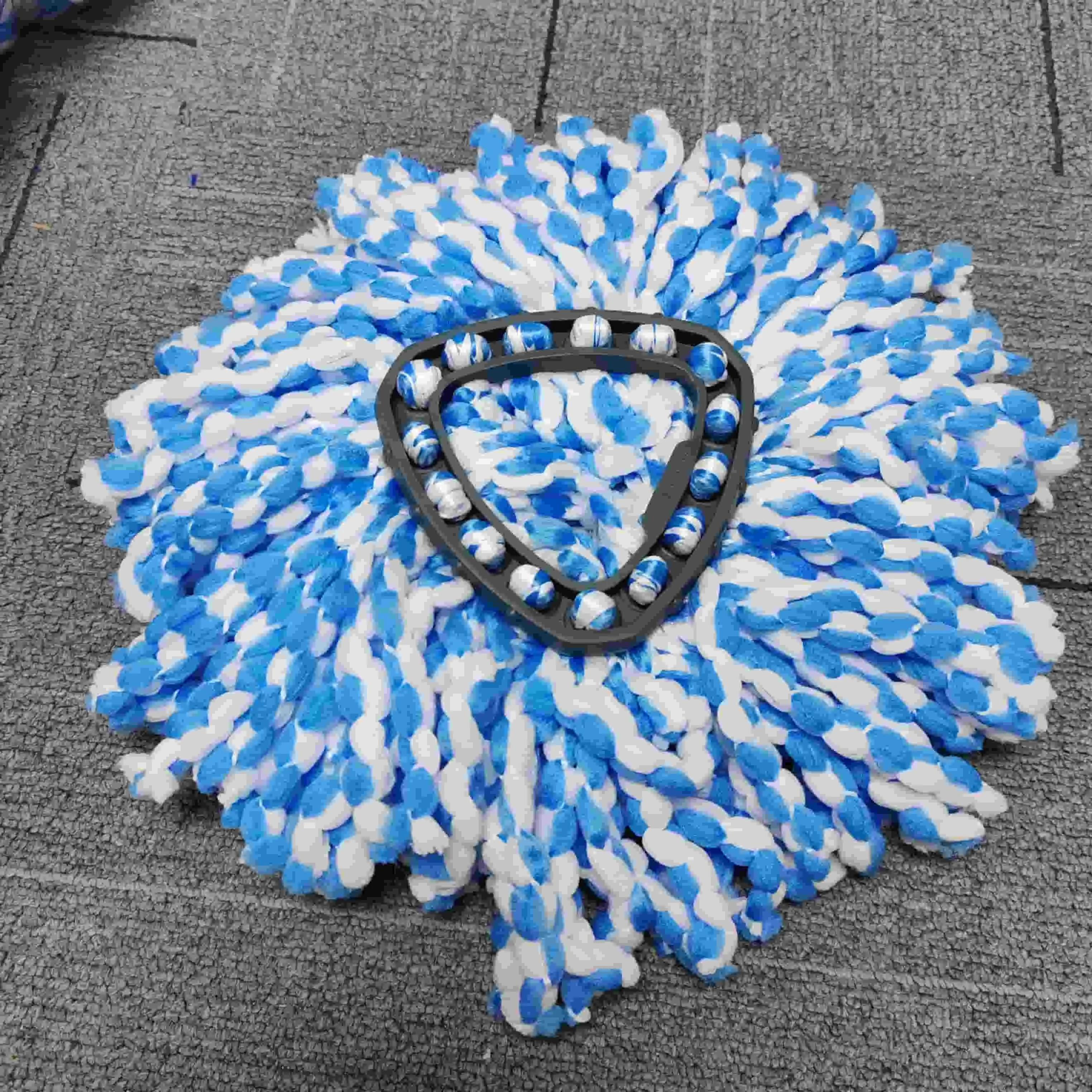 4 Pack Replaceable Mop Cloth with Deep Cleaning Brush & Handle Multi-Function Microfiber Mop Head Refills for Vileda Rinseclean