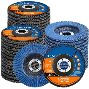 Flap Discs 4 1/2" for Angle  -  4 1/2 Flap Disc 40 Grit T29 Grinding Wheel, 7/8 Inch Zirconia Abrasive Angle  Sanding Disc for Metal, , Stainless Steel Finishing- 40 Pack