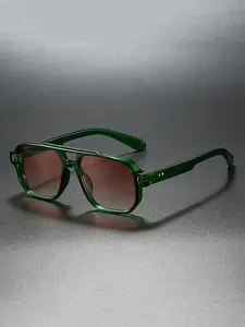 Men's Square Frame Eyeglasses, Retro Style Casual Fashion Glasses, Perfect for Daily Commute College Parties Afternoon Tea Wear, Fashionable Frames, Stylish Square Frames Glasses