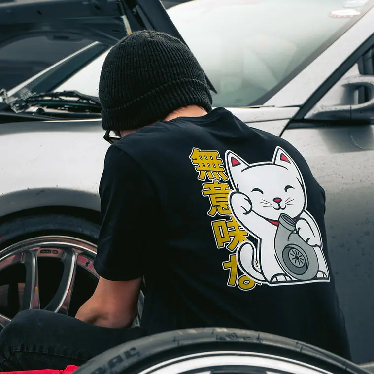 Lucky Turbo Black Unisex Car T-Shirt