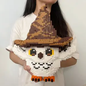 Magic Parrot Building Block Puzzle, Animal Shape Puzzle, Creative Decoration for Room, Birthday Halloween Valentine Christmas Gifts, DIY Home Decor