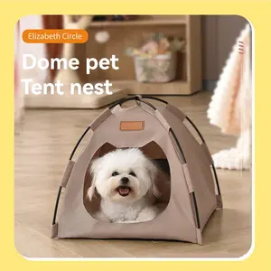 Foldable Pet Tent with Mat, Cat House, Cat Princess Tent House, Cute Tent for Cats, Puppies, Rabbits, Guinea Pigs, Portable Indoor/Outdoor Travel & Camping Tent, All-Season Comfort,Ideal Pet Supply for Furry Friends
