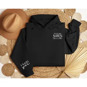Personalized Future Mrs Sweatshirt, I Said Yes Hoodie, Custom Fiancee Hoodie, Bride To Be Gift, Bridal Shower Clothing, Engagement Gifts, Wifey Shirt