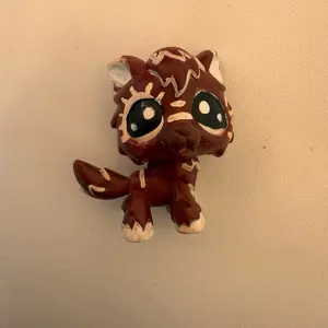 Littlest Pet Shop Wolf Pup Custom LPs - Custom Painted Design Inspired by Littlest Pet Shop Series for Enthusiasts of Wolves and Whimsical Designs