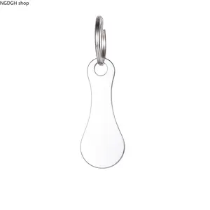 Blank Stainless Steel Keychain - Trendy Custom Engraveable Metal Key Ring for Names Dates & Messages, Polished Durable Lightweight Design, Perfect for DIY Couple Pet Family Gift Anniversary Birthday & Everyday Carry