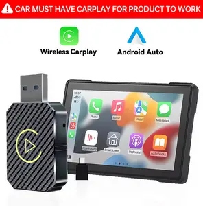 2 in 1 Wireless Apple CarPlay Adapter, Converts Wired to Wireless for Factory Wired CarPlay Cars from 2016+