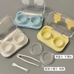 Chiikawa Contact Lens Box Three-dimensional Cartoon Usaqi Hachiware Transparent Portable Care Contact Lens Box Cute Simple