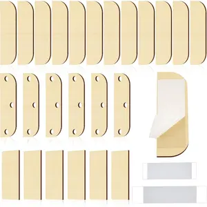 24 Set 3. 5 Inch Hinge Repair Wooden Plate Door Hole Spacers Cover Plate Hinge Filler  Repair Kit Door Shim Bulk Kitchen Cabinet Hinges Cabinet Blank with 56 Double Sided Tape(Log)