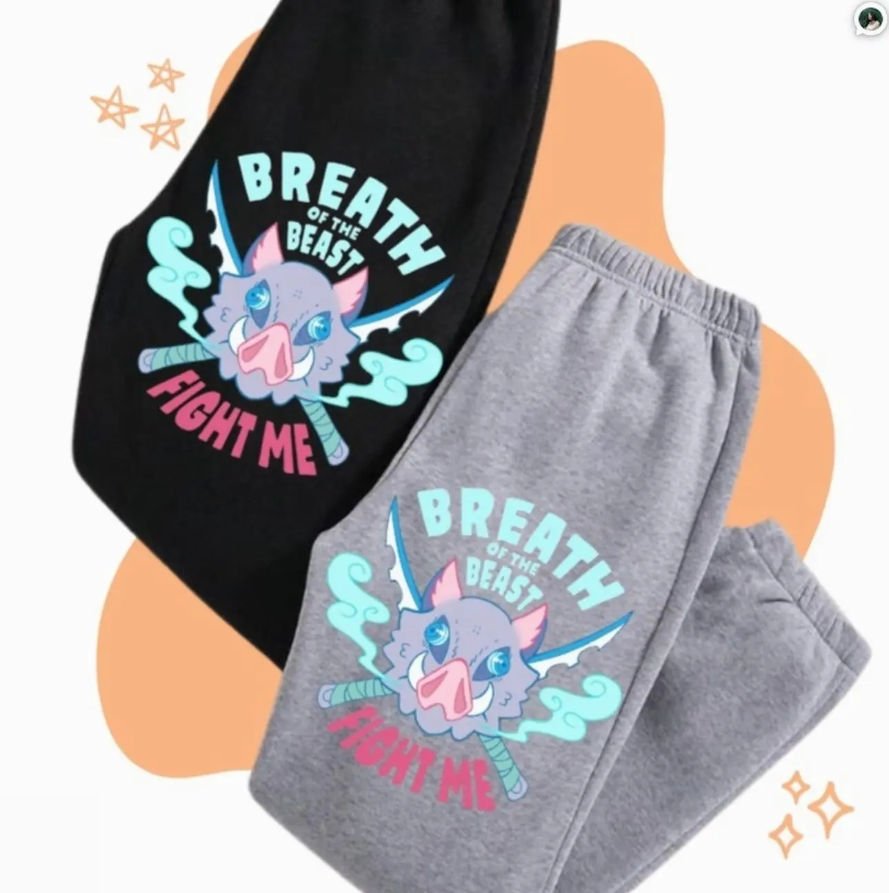 Inosuke Anime Sweatpants Unisex Demon Slayer Trendy Streetwear for Men & Women Comfortable Casual Wear Breath of the Beast Fight Me Design HW6