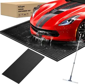 Nilight Garage Containment Mat 7'9" x 18', PVC Garage Floor Mat with 1.4" Foam Edge Barrier, Waterproof Car Snow Mat for Garage, Heavy Duty Black Floor Protection for SUV, Truck summervibes