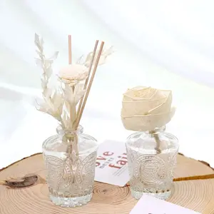 White Flower Fireless Fragrance Diffuser Stick Artificial Flowers Rattan Reed Sticks DIY Ornaments Home Decor