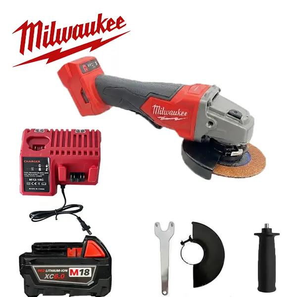 Milwaukee M18 125mm Brushless Angle Grinder, 8500RPM Professional Power Tool with Fast Grinding & Smooth Cutting for Weld Cleanup, Metal Work