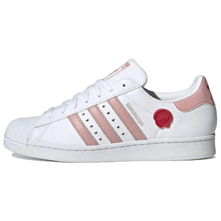 Adidas Originals Superstar Pink White' Trendy Comfort Lightweight Low Top Skate Shoes Unisex IE6976