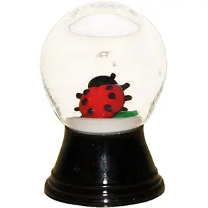 212 MAIN Perzy Mini Ladybug Blown Glass Snowglobe Ornaments - Small-Size Holiday Indoor Home Festive Decorations